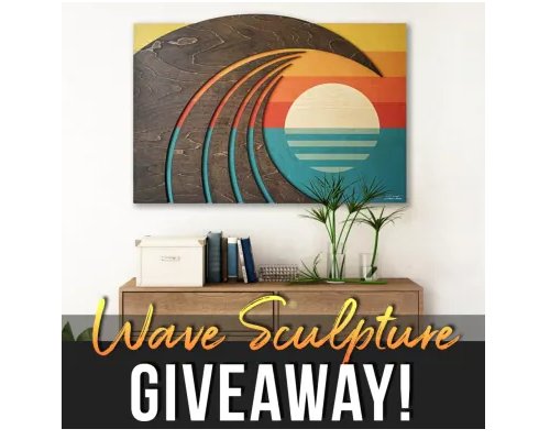 Shaun Thomas Giveaway - Win A $3,595 Wood Wave Sculpture