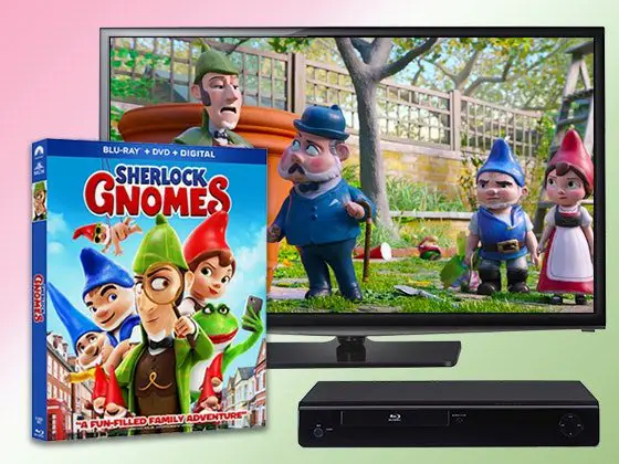 Sherlock Gnomes on Blu-ray, an HDTV and Blu-ray Player Sweepstakes