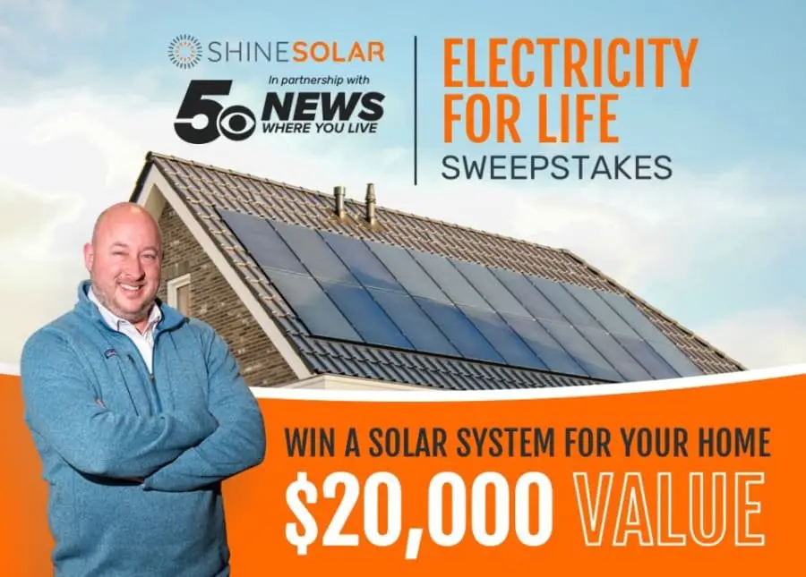 Shine Solar Electricity For Life Sweepstakes - Win A $20,000 Residential Solar Array