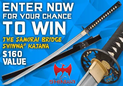 Shinwa Samurai Bridge Damascus Katana Sweepstakes