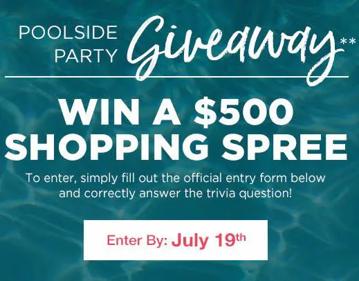 ShoeMall Poolside Party Giveaway - Win A $500 Shoe Shopping Spree