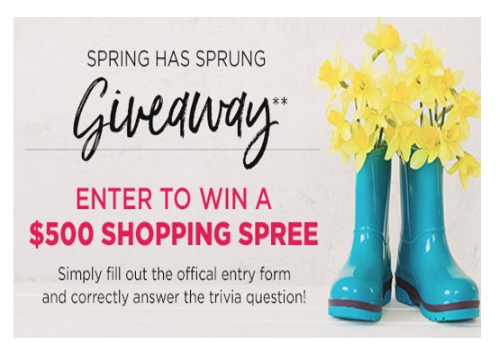ShoeMall Spring Has Sprung Giveaway - Win A $500 ShoeMall Shopping Spree