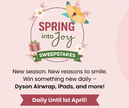 Shop LC Spring Joy Giveaway – Win Daily Prizes Like Dyson Airwrap, TVs & iPads