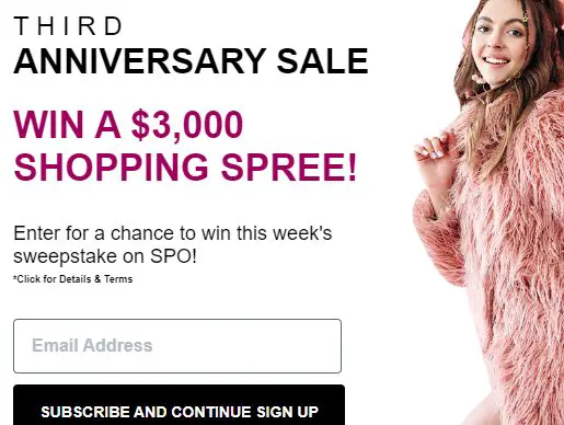 Shop Premium Outlets Monary Anniversary Sale Sweepstakes - Win A $3,000 Shopping Spree