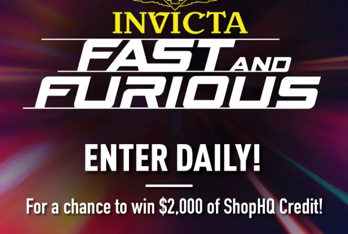 ShopHQ Invicta Fast & Furious Sweepstakes - Win $2,000 ShopHQ Shopping Spree