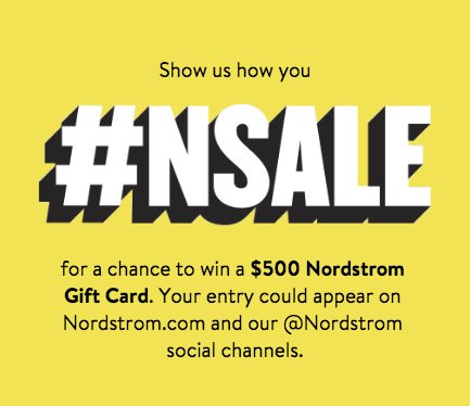 Show Us How You #NSALE Sweepstakes