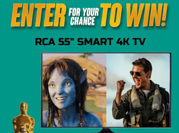 Showtimes 2023 Oscar 55" Smart 4K TV Sweepstakes - Win A 55-inch SMART 4K TV Sweepstakes