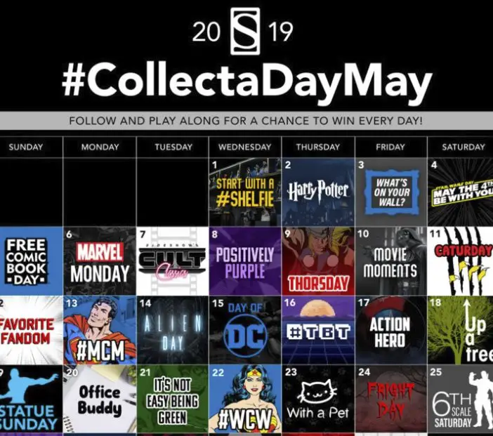 Sideshow Collectibles Collect A Day May Giveaway