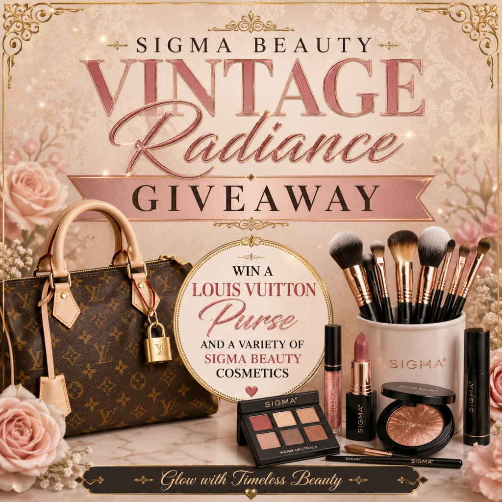 Sigma Beauty Vintage Radiance Giveaway – Win A Louis Vuitton Purse And A Variety Of Sigma Beauty Cosmetics