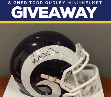 Signed Todd Gurley Mini-Helmet Giveaway