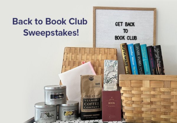 Simon & Schuster Back To Book Club Sweepstakes - Win 1 Of 3 $600 Back To Book Club packages