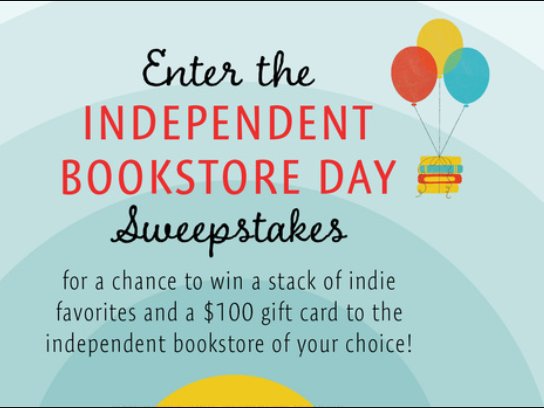 Simon & Schuster Independent Bookstore Day Sweepstakes – Win A Book Prize Pack And $100 Gift Card (3 Winners)