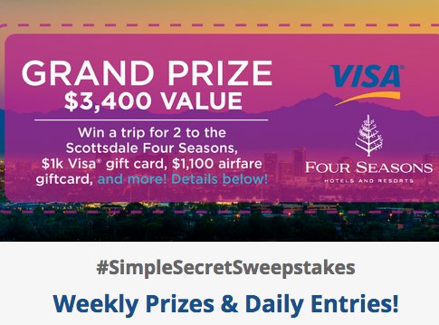 #SimpleSecret Sweepstakes
