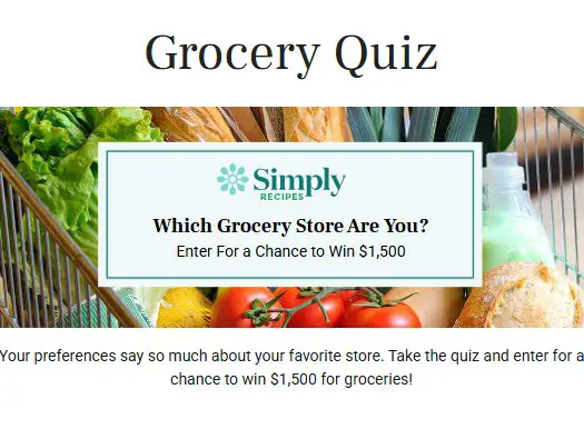 Simply Recipes Grocery Quiz - Win $1,500 For Groceries