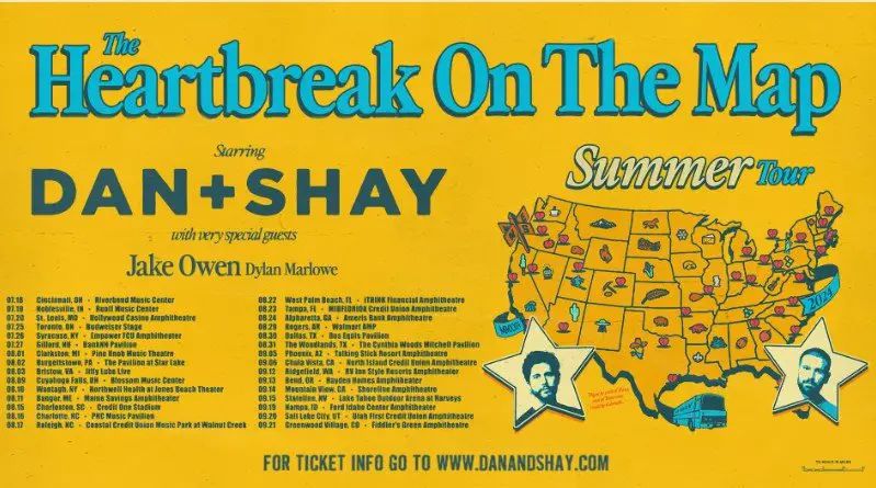 SiriusXM Dan Shay Heartbreak On The Map Tour Sweepstakes – Win A Trip To See Dan Shay Heartbreak On The Map Tour