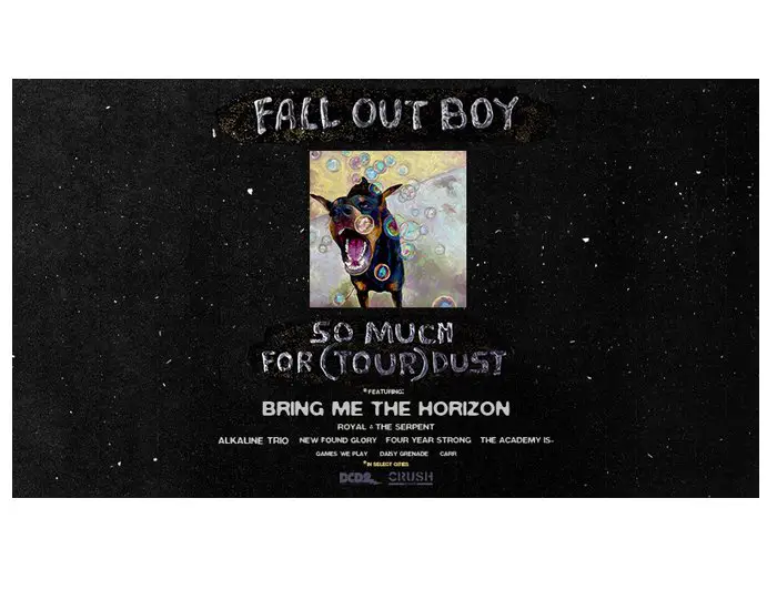 SiriusXM Fall Out Boy So Much For (Tour) Dust SiriusXM Sweepstakes - Win A Trip For Two To See Fall Out Boy Live In Concert