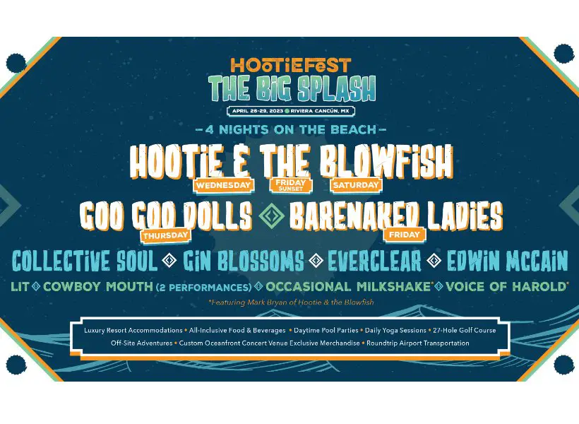 SiriusXM Hootie Fest Sweepstakes - Win A Trip For Two To The 2023 Hootie Fest In Mexico