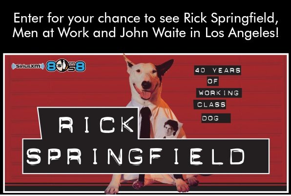 SiriusXM Sweepstakes - Win Two Premium Tickets to See Rick Springfield Live