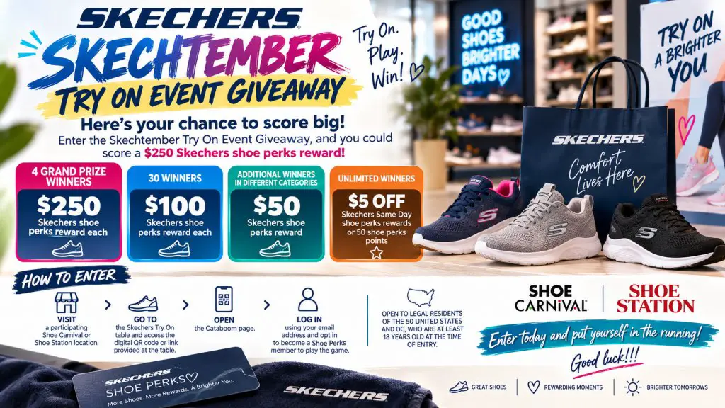 Skechtember Try On Event Giveaway – Win A $250 Skechers Shoe Perks Reward & More