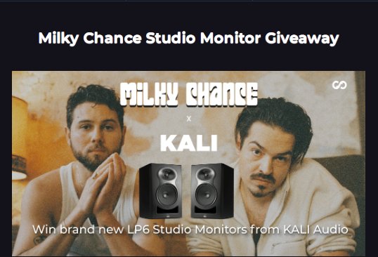SKIO Music Milky Chance Studio Monitor Giveaway – Win A Brand New LP6 Studio Monitors