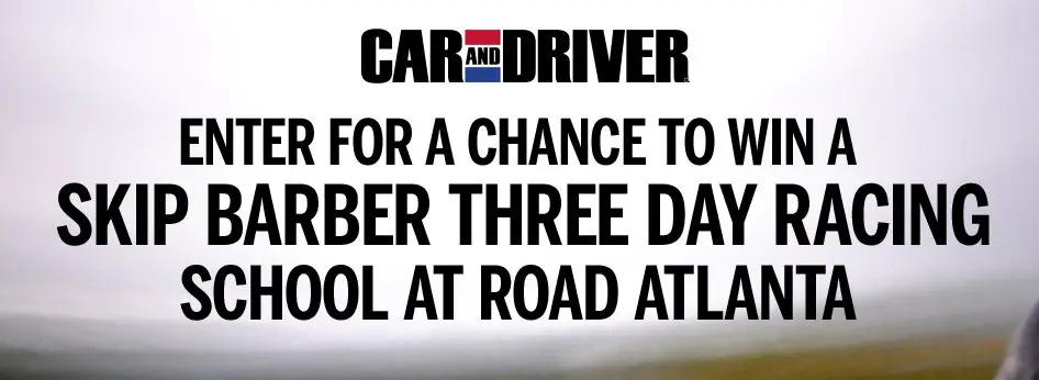 Skip Barber Racing School Sweepstakes!