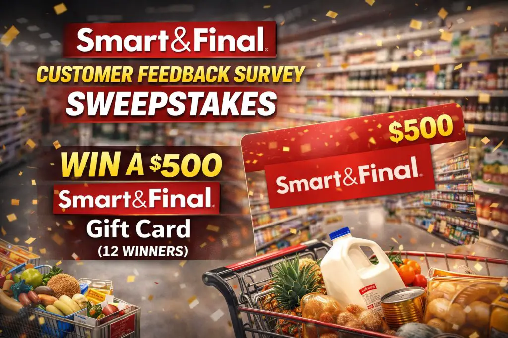 Smart & Final Customer Feedback Survey Sweepstakes – Win A $500 Smart & Final Gift Card (12 Winners)
