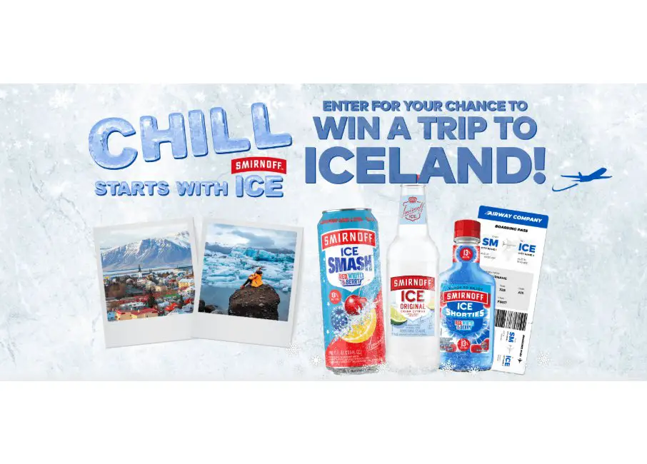 Smirnoff Ice Break The Ice Sweepstakes - Win A Trip For 2 To Iceland