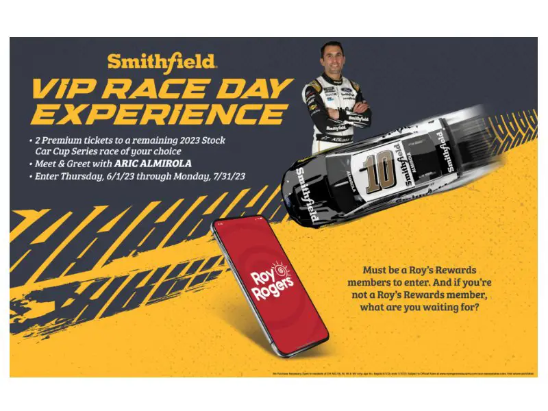 Smithfield Foods VIP Race Day Experience Sweepstakes - Win Two Tickets To A Stock Car Race And More (Limited States)