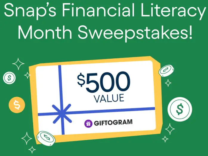 Snap Finance Giveaway Sweepstakes - Win a $500 Giftogram Gift Card