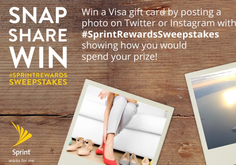 Snap, Share, Win! Sprint Cash Rewards