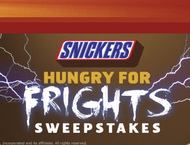 Snickers Hungry For Frights Sweepstakes
