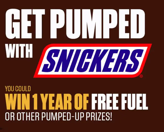 Snickers NFL & Circle K Sweepstakes - Free Fuel / Gas for a Year, NFL Gift Cards & Merch Up for Grabs