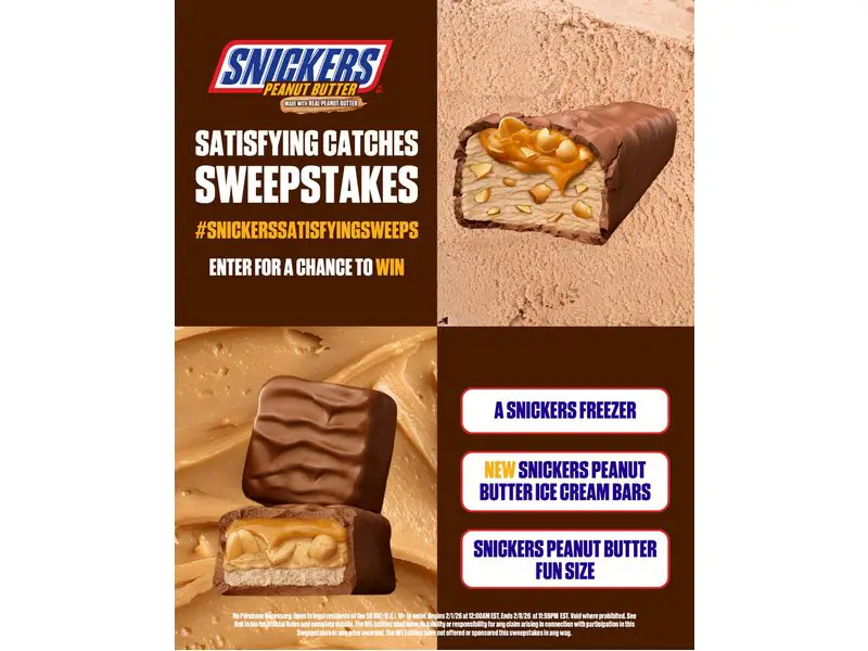 SNICKERS PB Satisfying Catches - Win A Freezer Full Of SNICKERS PB Products