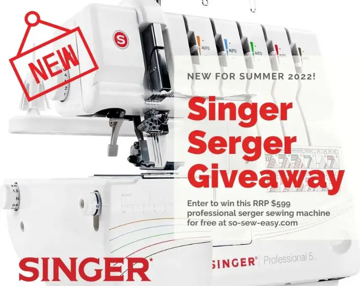 So Sew Easy Singer Serger Sewing Machine Giveaway - Win A Free Sewing Machine
