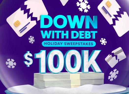 SoFi Down With Debt Sweepstakes - Win $100,000