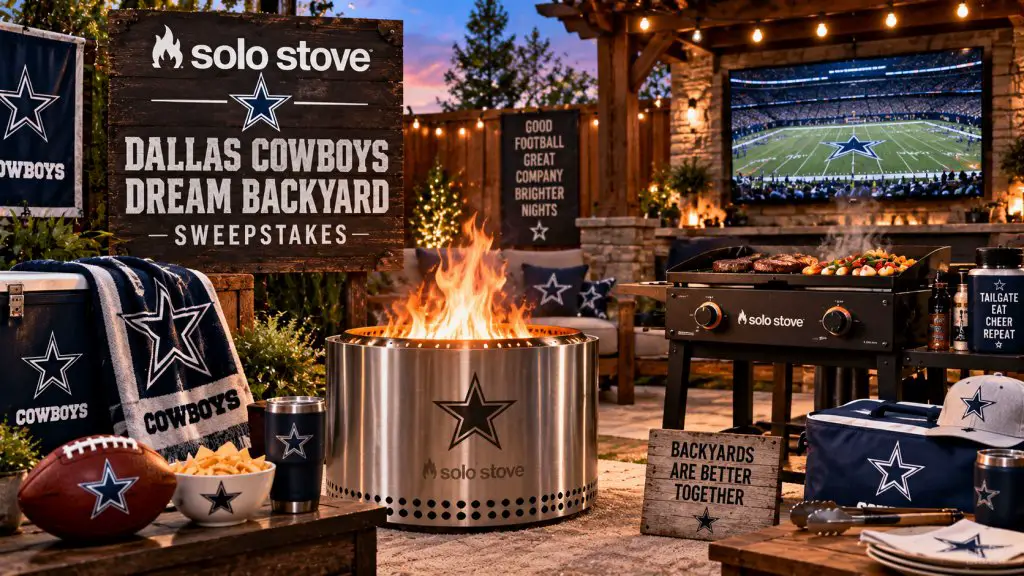 Solo Stove's Dallas Cowboys Dream Backyard Sweepstakes - Win A Dream Backyard Of Solo Stove Products (4 Winners)