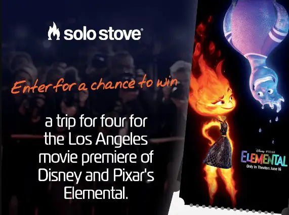Solo Stove Sweepstakes - Win A Trip For 4 To LA For Disney and Pixar’s Elemental Premiere