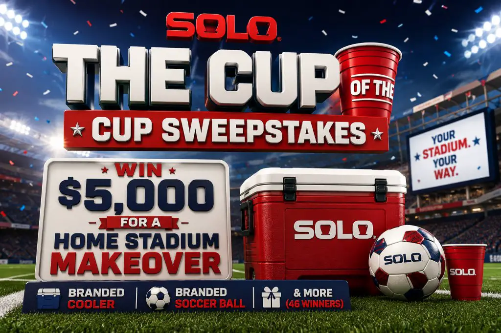 Solo The Cup of the Cup Sweepstakes – Win $5,000 For A Home Stadium Makeover, Branded Cooler, Branded Soccer Ball & More (46 Winners)