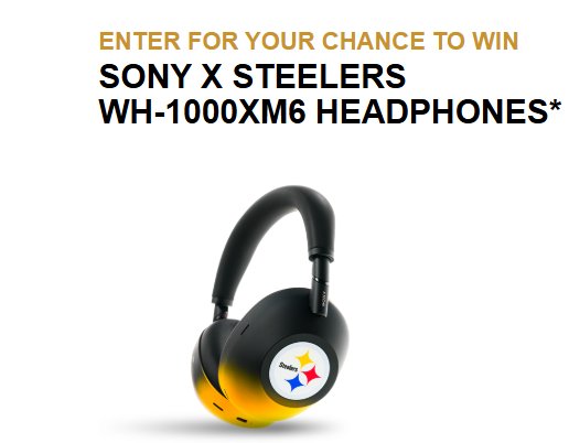 Sony Electronics Pittsburgh Steelers Headphones Giveaway