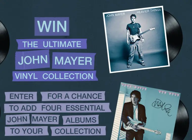 Sony Music John Mayer Vinyl Giveaway Sweepstakes - Win 4 John Mayer Vinyl Albums