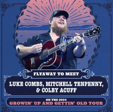 Sony Music Luke Combs Flyaway Sweepstakes – Win A Trip For 2 To See Luke Combs Live In The US