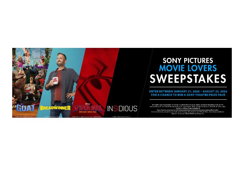 Sony Pictures 2026 Movie Lovers Sweepstakes - Win A Sony Bravia TV, PS5 & More