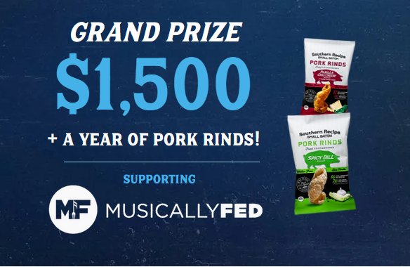 Southern Recipe Small Batch Sweepstakes - Win $1,500 And A Year’s Supply Of Southern Recipe Small Batch Pork Rinds