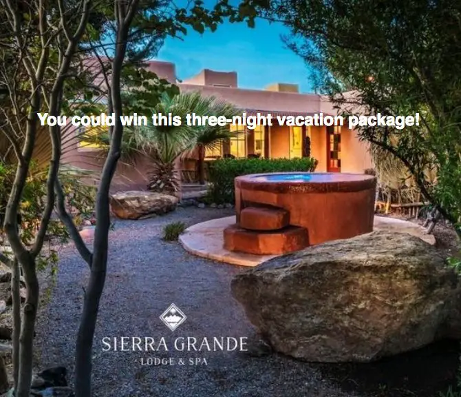 Southwestern Sierra Grande Spa & Lodge Sweepstakes