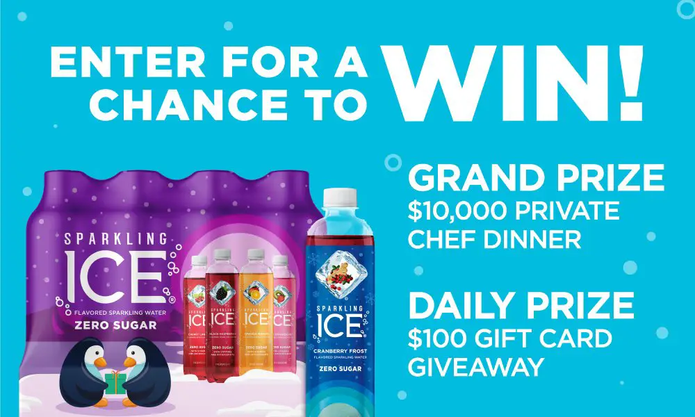 Sparkling Ice Holiday Sweepstakes - Win A $10,000 Private Dinner Party For 10