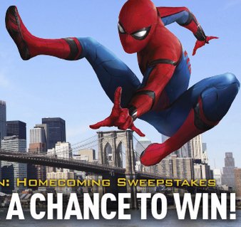 Spider Man: Homecoming Sweepstakes