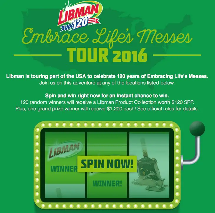 Spin and Win! Instantly win at Embrace Life Messes Sweepstakes!