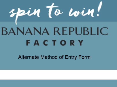 Spin To Win Sweepstakes