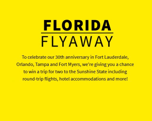 Spirit Airlines 2023 Florida Flyaway Giveaway - Win A Trip For Two To Florida (Four Winners)