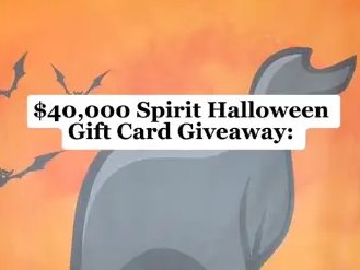 Spirit Halloween 40th Anniversary Instagram Sweepstakes - Win A $1,000 Gift Card (40 Winners)